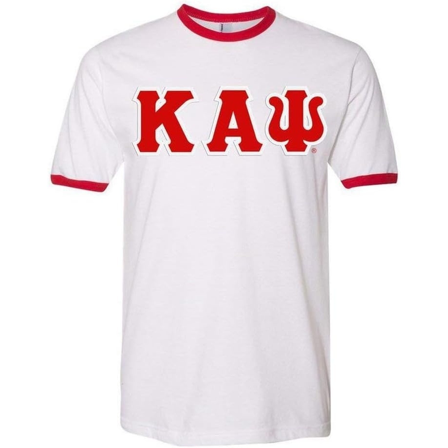 image:imageKappa Alpha Psi Lettered Ringer ShirtWhiteRed