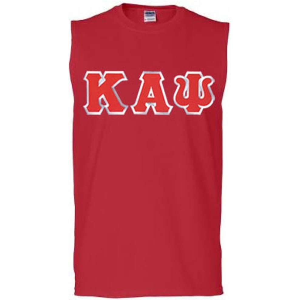 image:imageKappa Alpha Psi Lettered Sleeveless TeeRed
