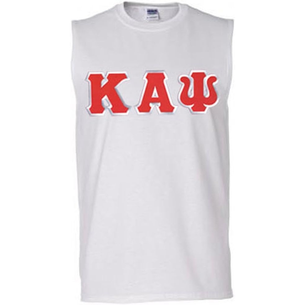 image:imageKappa Alpha Psi Lettered Sleeveless TeeWhite
