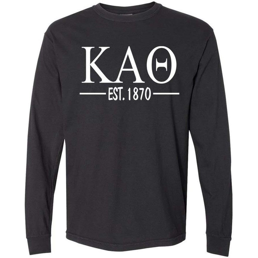 image:imageKappa Alpha Theta Custom Greek Lettered Long Sleeve TShirtBlack