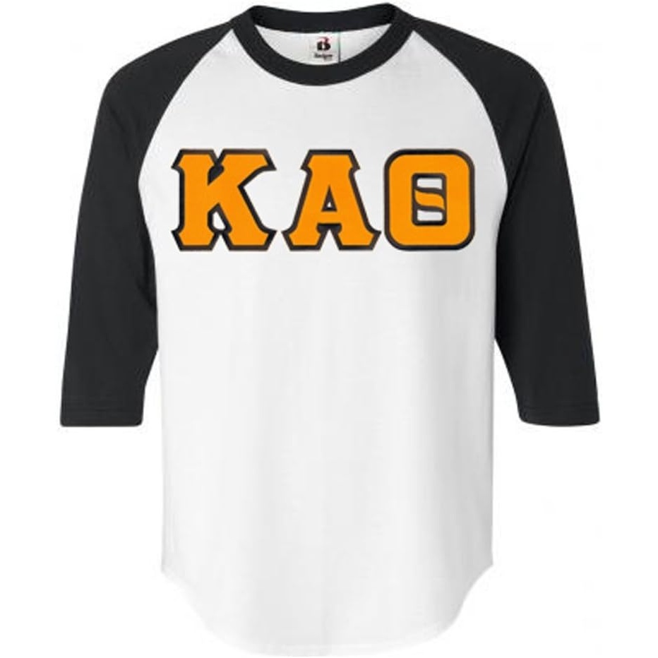 image:imageKappa Alpha Theta Lettered Raglan ShirtWhite WBlack