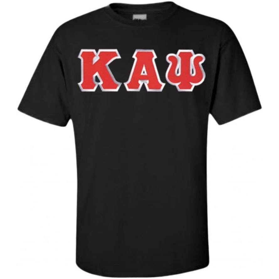 image:imageMens Kappa Alpha Psi Fraternity Lettered 100 Percent Cotton TShirt Small Black