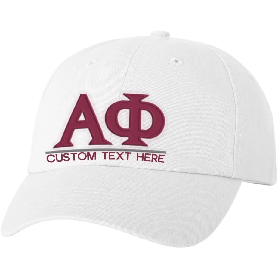 image:imagePersonalized Alpha Phi Greek Line HatWhite