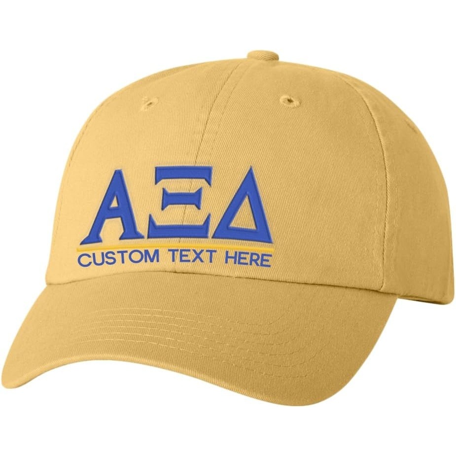 image:imagePersonalized Alpha Xi Delta Greek Line HatYellow