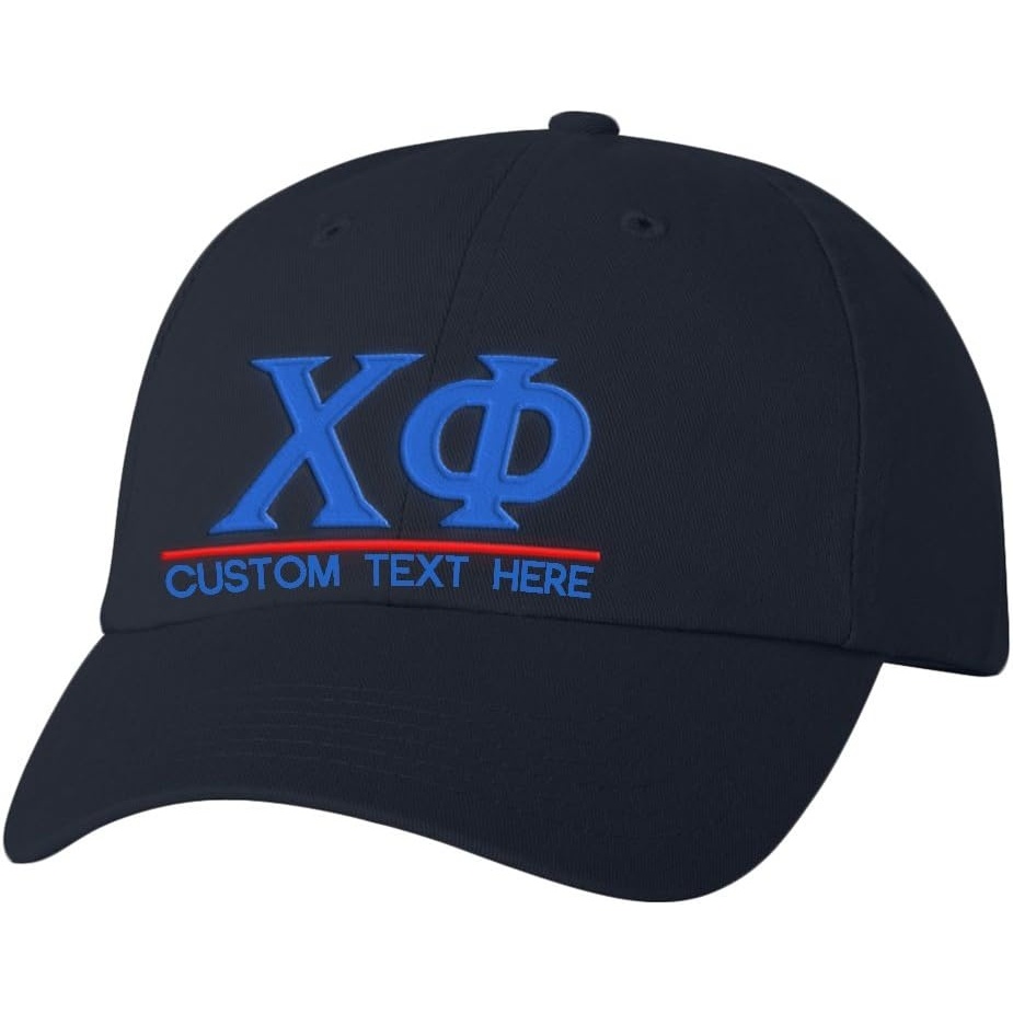 image:imagePersonalized Chi Phi Greek Line HatNavy Blue