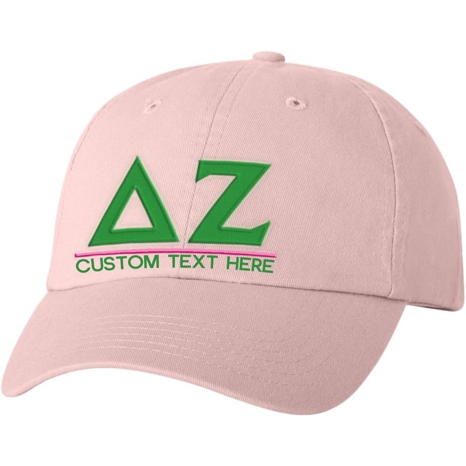 image:imagePersonalized Delta Zeta Greek Line HatPink