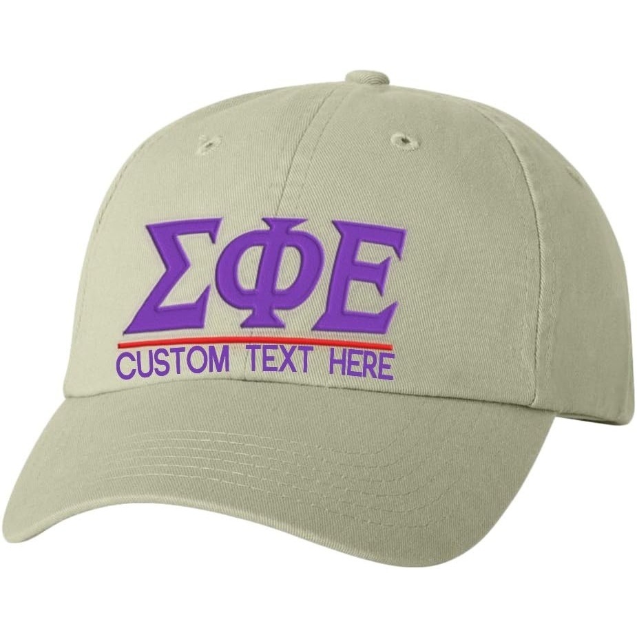 image:imagePersonalized Sigma Phi Epsilon SigEp Greek Line HatTan