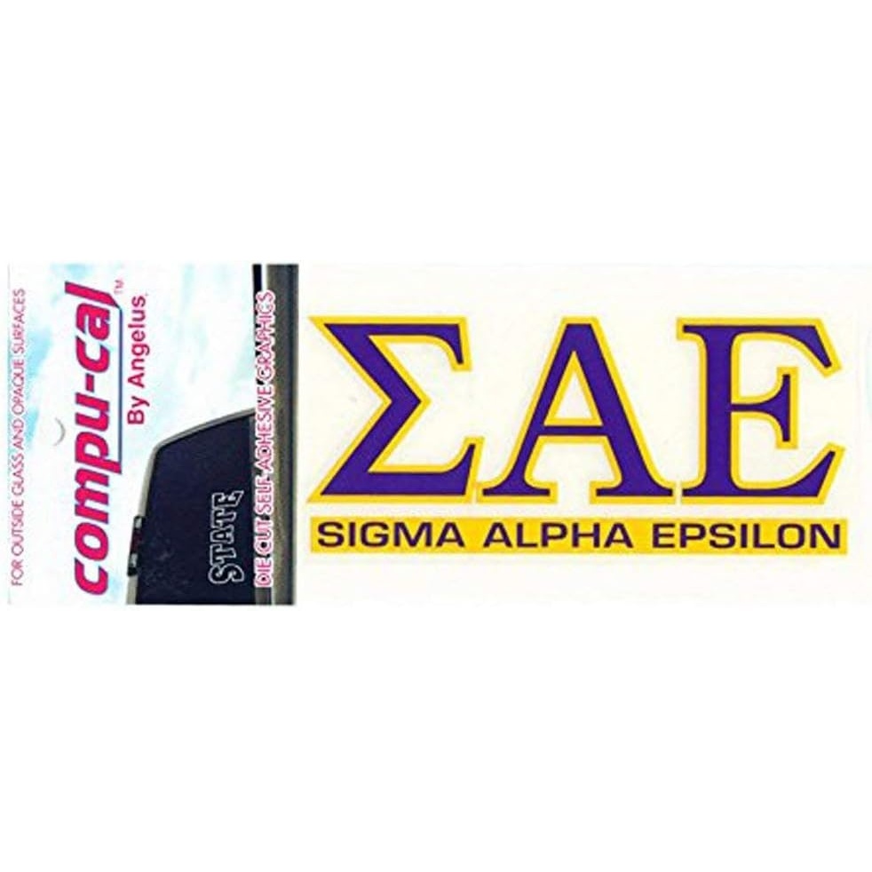 image:imageSigma Alpha Epsilon SAE Greek Letters Over Name Sticker