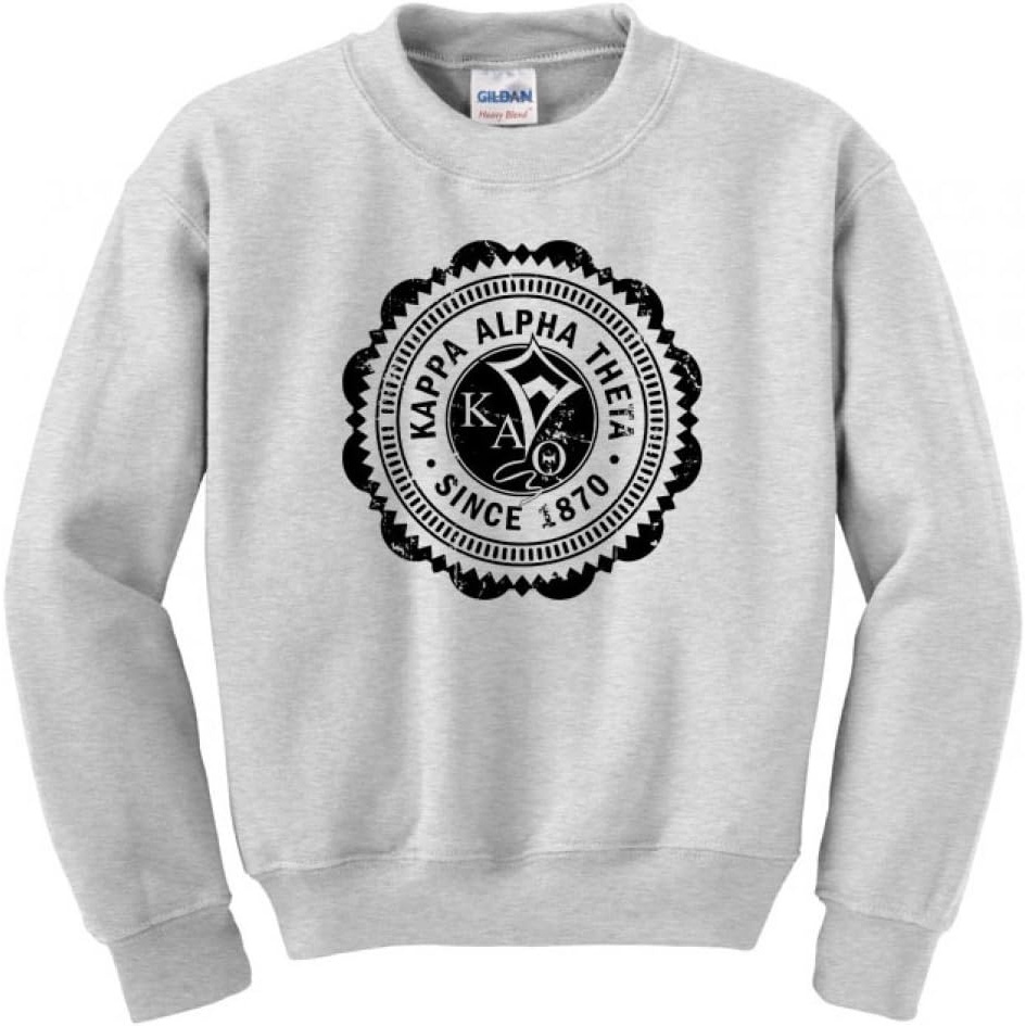 image:imageWomens Kappa Alpha Theta Sorority Seal Crew Neck Sweatshirt GreyGrey