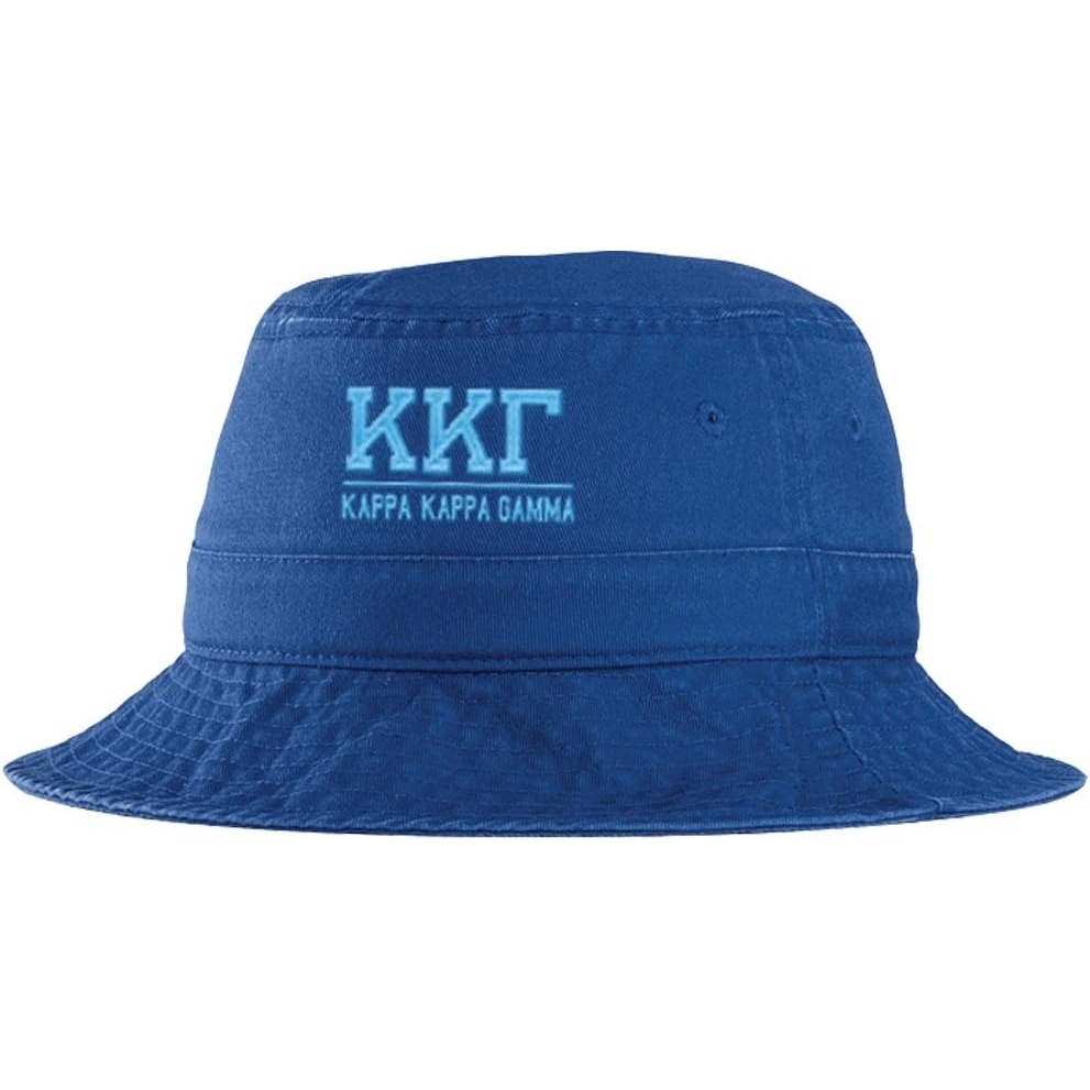 image:imageWomens Kappa Kappa Gamma Sorority Greek Letter Bucket Hat in Royal BlueRoyal Blue