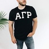 Alpha Gamma Rho Arched Greek Letter T-Shirt(Black)