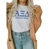 Alpha Xi Delta Heavyweight T-Shirt(White)