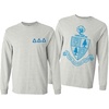 Delta Delta Delta World Famous Crest Long Sleeve T-Shirt(Light Grey)