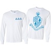 Delta Delta Delta World Famous Crest Long Sleeve T-Shirt(White)