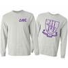 Delta Phi Epsilon DPHIE World Famous Crest Long Sleeve T-Shirt(Light Grey)