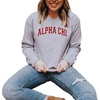 Greekgear Alpha Chi Omega Nickname College Crew(Light Grey)