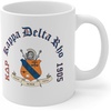 Greekgear Kappa Delta Rho Crest & Year Ceramic Coffee Cup, 11oz