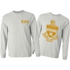 Kappa Alpha Theta World Famous Crest Long Sleeve T-Shirt(Light Grey)