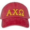 Alpha Chi Omega Chi O Lettered Premium Pastel Hat(Red)