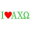 Alpha Chi Omega I Love Bumper Sticker
