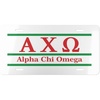 Alpha Chi Omega Lettered Lines License Covers