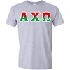 Alpha Chi Omega Two Tone Greek Lettered T-Shirt(Sports Grey)