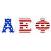 Alpha Epsilon Phi American Flag Greek Letter Sticker