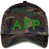 Alpha Gamma Rho Lettered Camouflage Hat Military Camo w/Kelly Green Thread Color