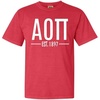 Alpha Omicron Pi Custom Greek Lettered Short Sleeve T-Shirt(Red)
