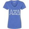 Alpha Xi Delta V-Neck T-Shirt(Flo Blue)