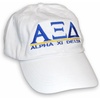 Alpha Xi Delta World Famous Line Hat White