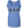 Delta Delta Delta Lettered Ladies Tank Top(Blue)