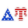 Delta Upsilon DU American Flag Greek Letter Sticker