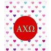 Greekgear Alpha Chi Omega Hearts Fleece Blanket