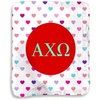 Greekgear Alpha Chi Omega Hearts Sherpa Lap Blanket