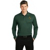 Greekgear Alpha Gamma Rho Patch Long Sleeve Polo(Dark Green)