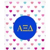Greekgear Alpha Xi Delta Hearts Fleece Blanket