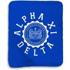 Greekgear Alpha Xi Delta Seal Sherpa Lap Blanket Royal Blue