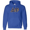 Greekgear Delta Upsilon Lettered Hooded Sweatshirt(Royal Blue)