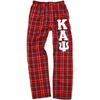Greekgear Kappa Alpha Psi Pajamas – Red Flannel Unisex Pajama Bottoms(Red/White)
