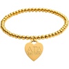 Greekgear Kappa Alpha Theta Heart Tag Bead Bracelet