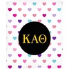 Greekgear Kappa Alpha Theta Hearts Fleece Blanket