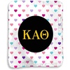 Greekgear Kappa Alpha Theta Hearts Sherpa Lap Blanket