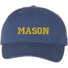 Greekgear Masonic Pigment Dyed Baseball Cap(Navy W/Light Gold Thread Color)