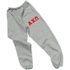 Greekgear Women’s Alpha Chi Omega Lettered Thigh Sweatpants(Sports Grey)