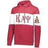 Kappa Alpha Psi Ivy League Hoodie W Crest On Left Sleeve(Scarlet Red/White)