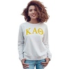 Kappa Alpha Theta Arched Greek Lettered Crewneck Sweatshirt(Light Grey)