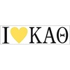 Kappa Alpha Theta I Love Bumper Sticker