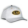 Kappa Alpha Theta Throwback Oval Game Hat(White W/Light Gold Thread Color)