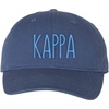 Kappa Kappa Gamma Mod Pigment Dyed Baseball Cap(Navy W/Light Blue Thread Color)